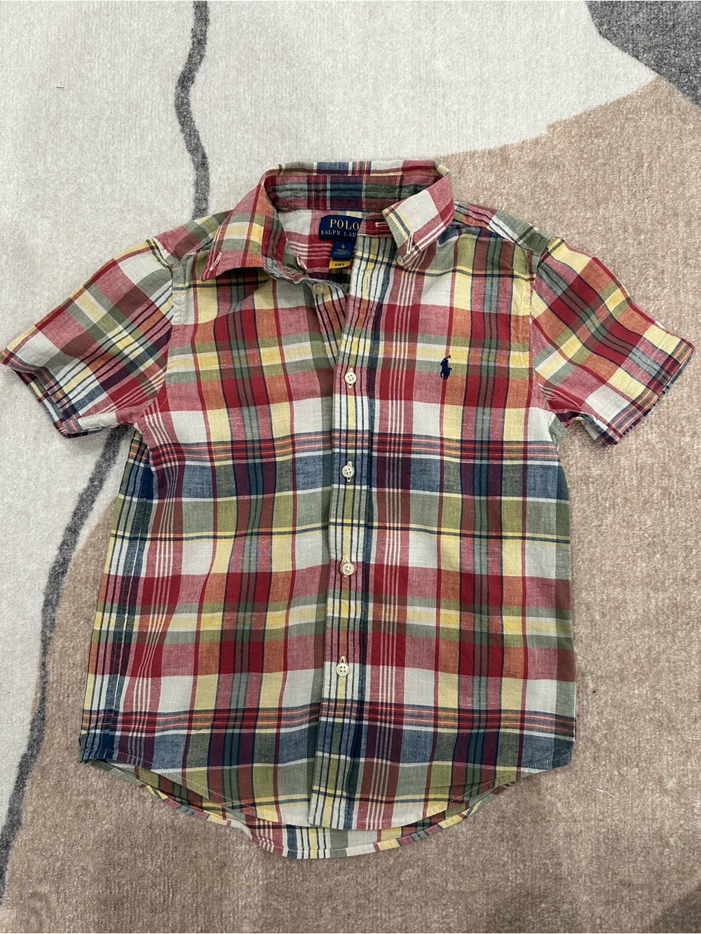 Polo by Ralph Lauren Multicolor Plaid Button-Down Shirt - Red/Yellow/Green/Blue
